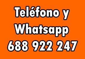 Llame por teléfono o Whatsaap